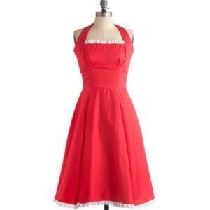 Pinup Couture ginger dress in coral
